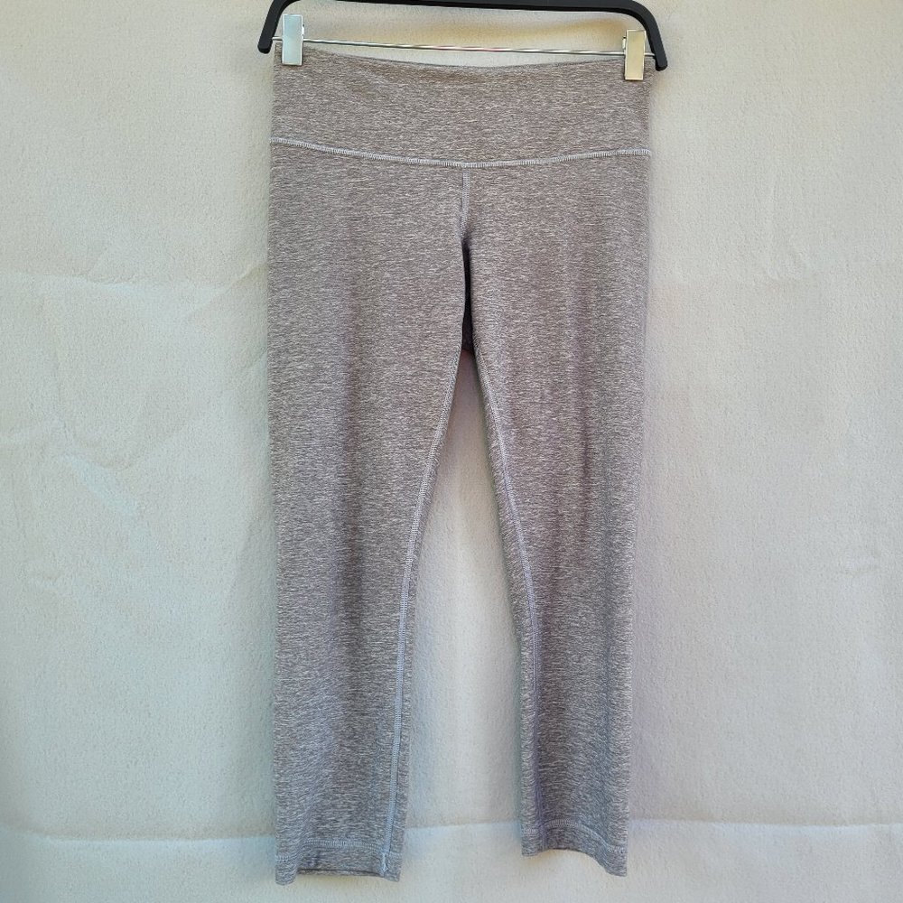 lululemon athletica grey crop leggings women size 6